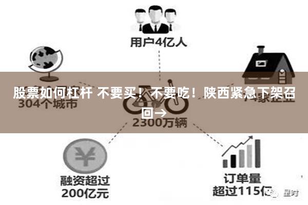 股票如何杠杆 不要买！不要吃！陕西紧急下架召回→