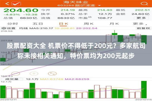 股票配资大全 机票价不得低于200元？多家航司称未接相关通知